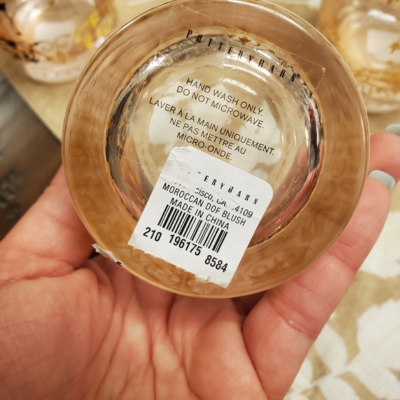 Pottery Barn set of 3 glasses - Picture 3 of 5